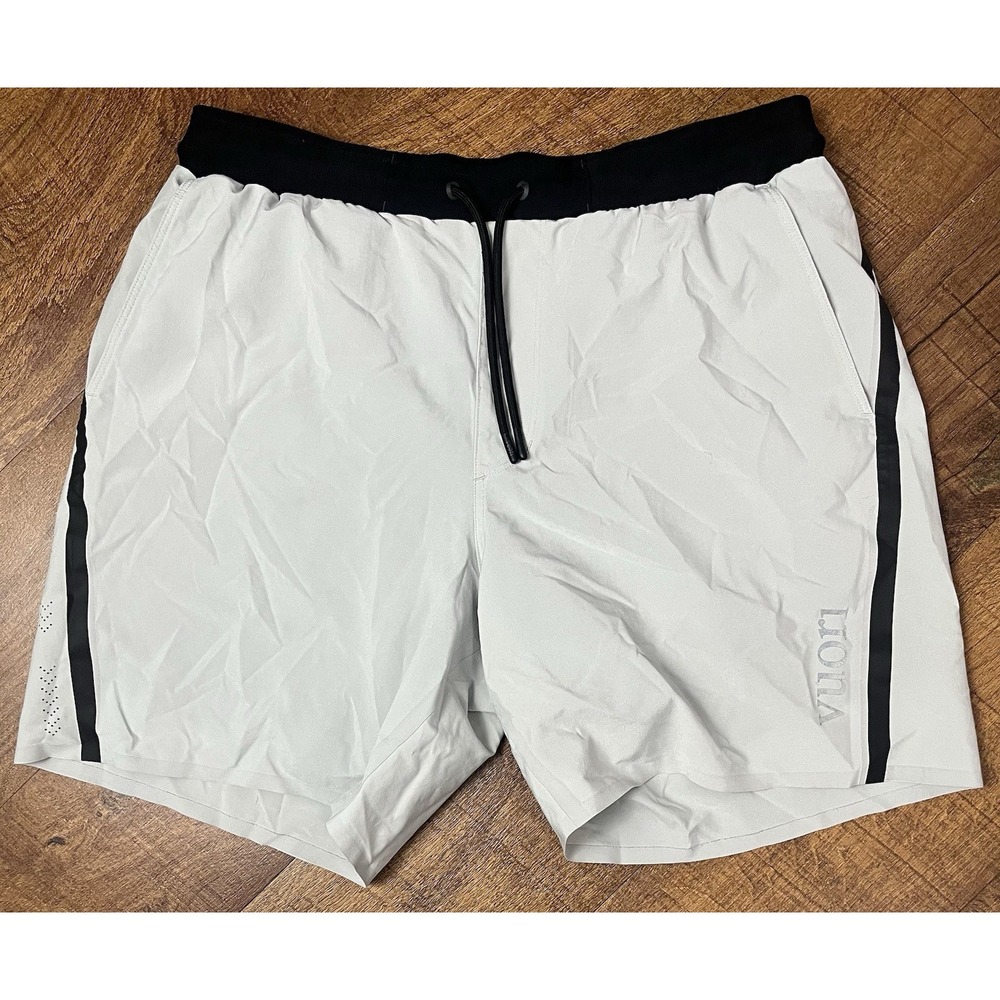 Vuori Men's Size 30 Domain Performance Lined Shorts Gray 6.5" Gym Running